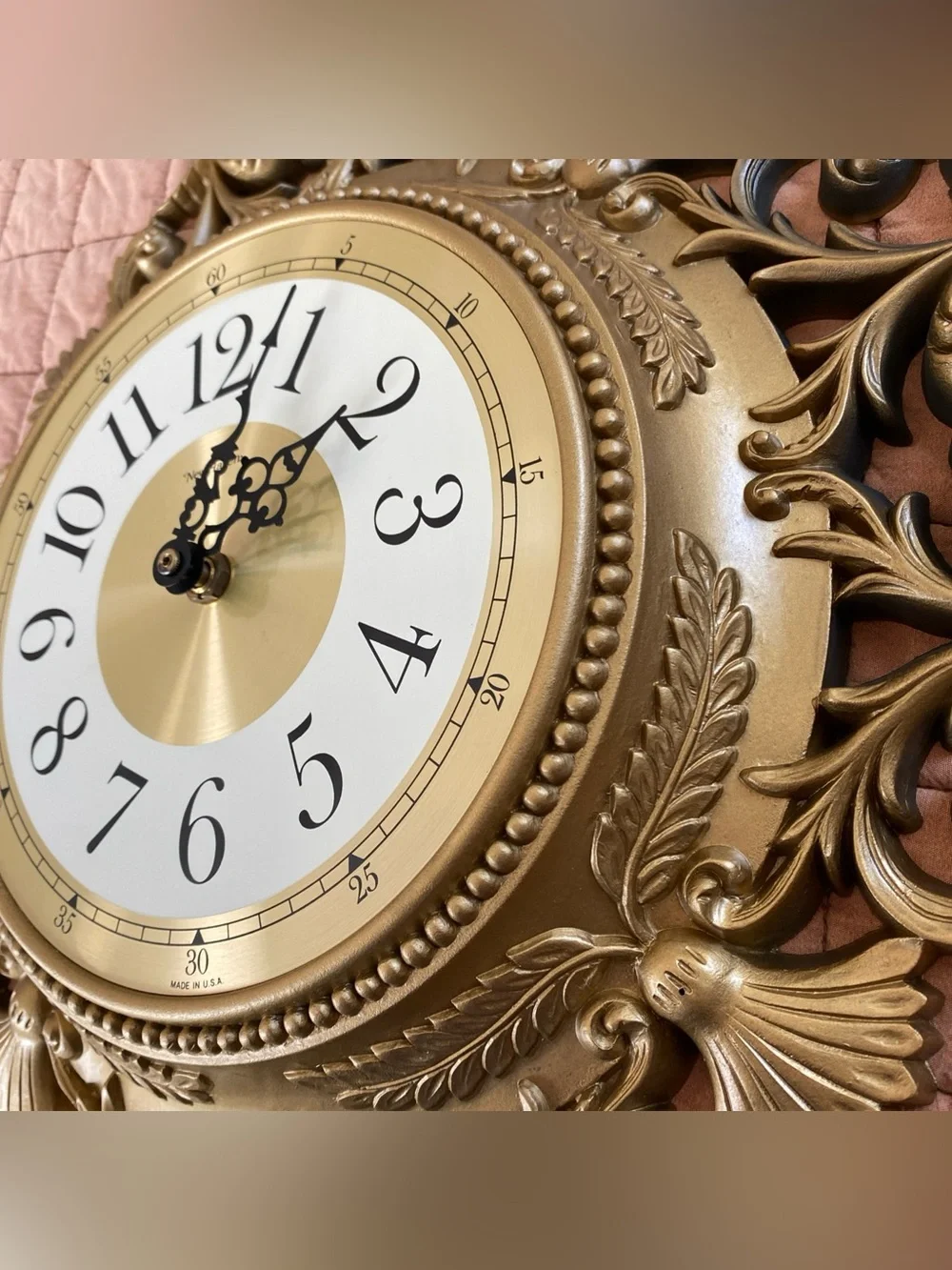 Burwood New Haven - 1963 MCMLXIII 264 - Gold Wall Clock - MCM - Made In USA